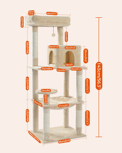 PAWZ Road Cat Tree Tower Scratching Post Scratcher Cat Condo House Bed Furniture