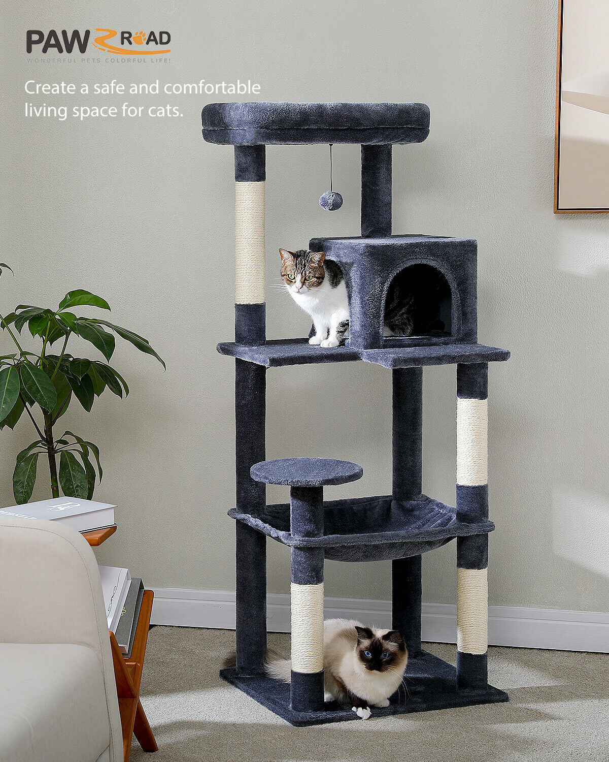PAWZ Road Cat Tree Tower Scratching Post Scratcher Cat Condo House Bed Furniture