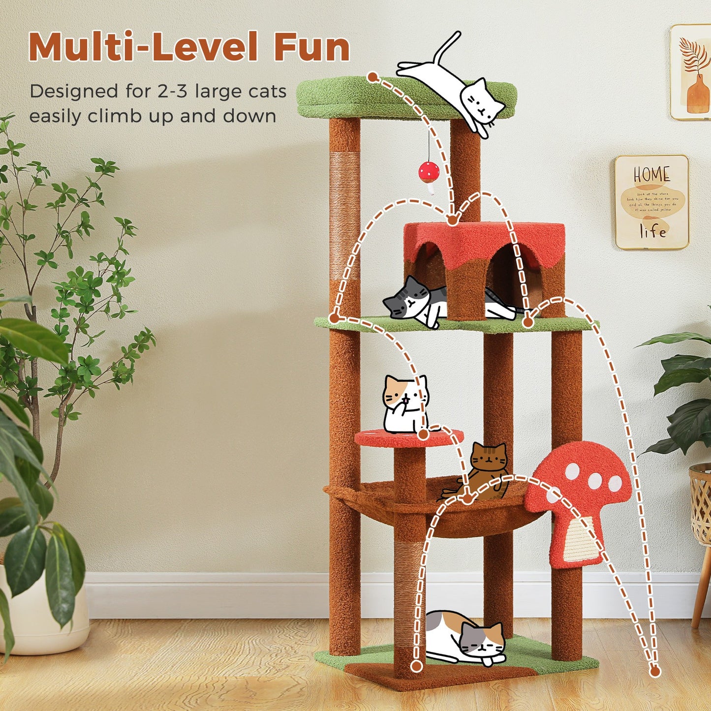 PAWZ Road Cat Tree Tower Scratching Post Scratcher Cat Condo House Bed Furniture