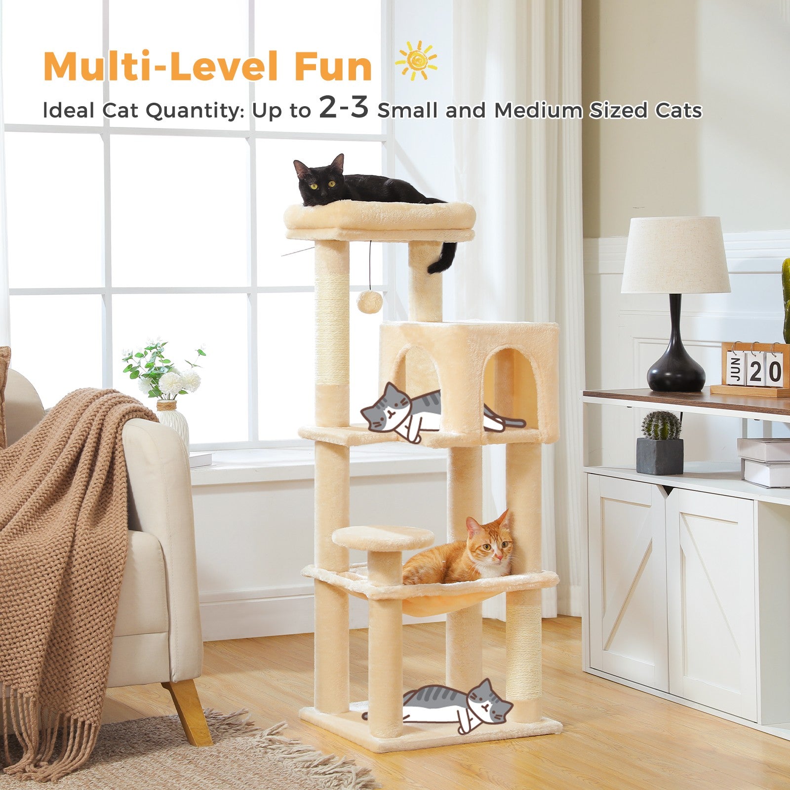 PAWZ Road Cat Tree Tower Scratching Post Scratcher Cat Condo House Bed Furniture