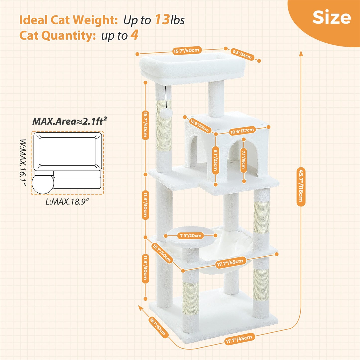 PAWZ Road Cat Tree Tower Scratching Post Scratcher Cat Condo House Bed Furniture