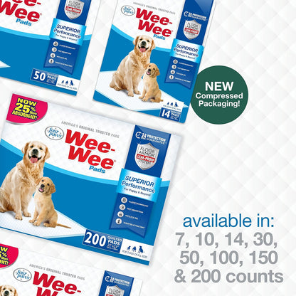 Wee-Wee Puppy Training Pee Pads 30-Count 22" X 23" Standard Size Pads for Dogs