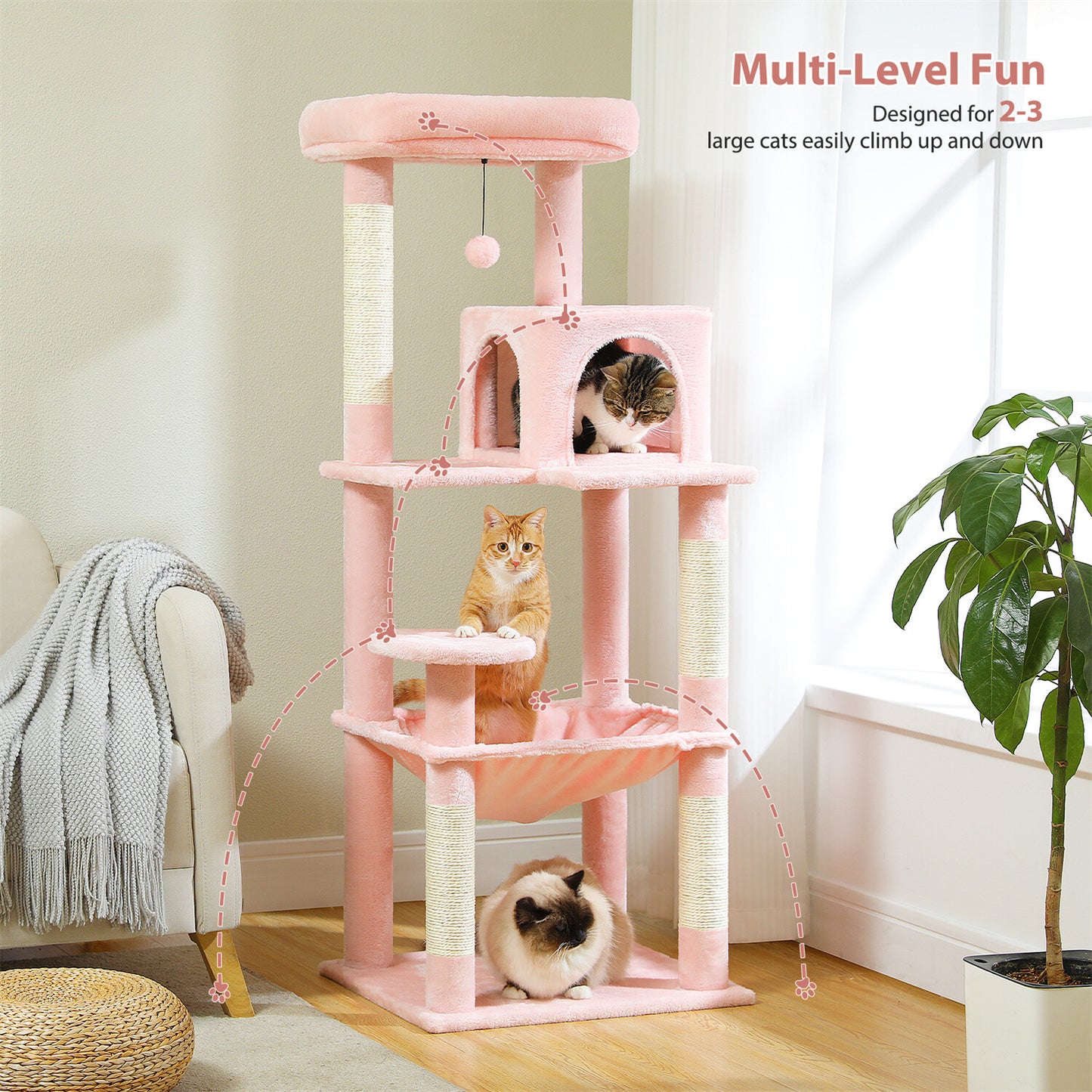 PAWZ Road Cat Tree Tower Scratching Post Scratcher Cat Condo House Bed Furniture