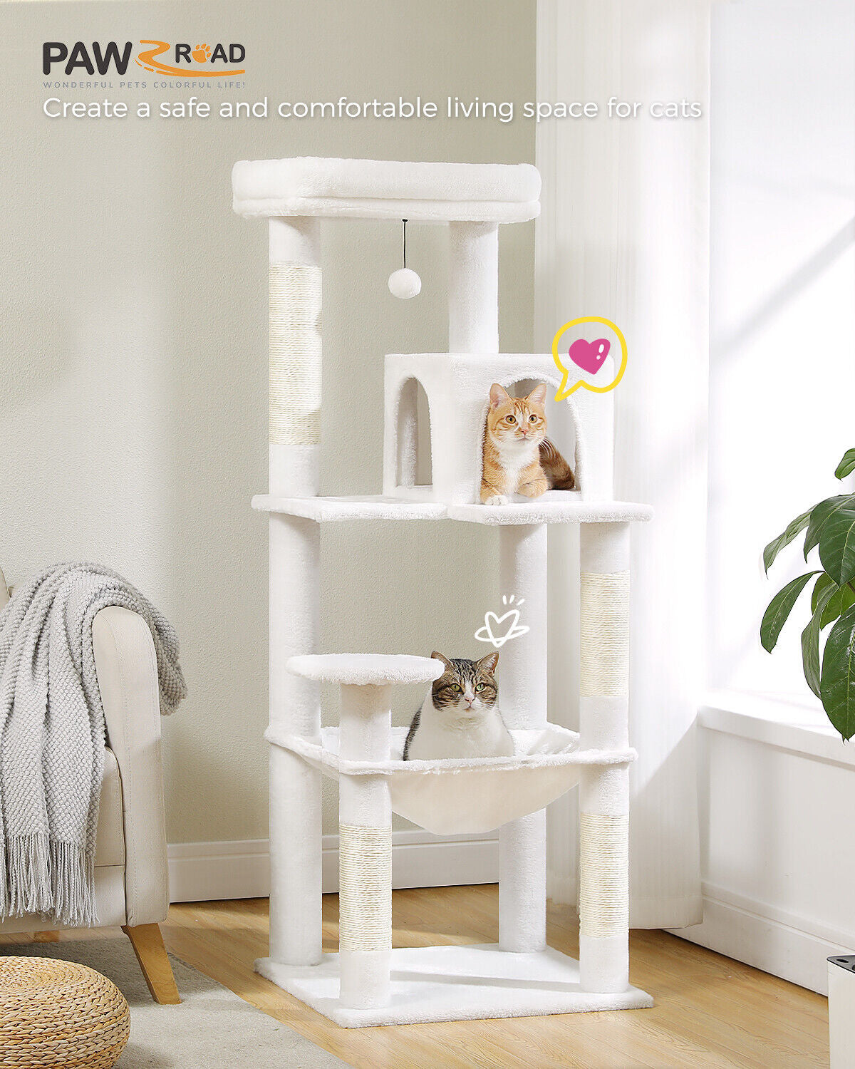 PAWZ Road Cat Tree Tower Scratching Post Scratcher Cat Condo House Bed Furniture