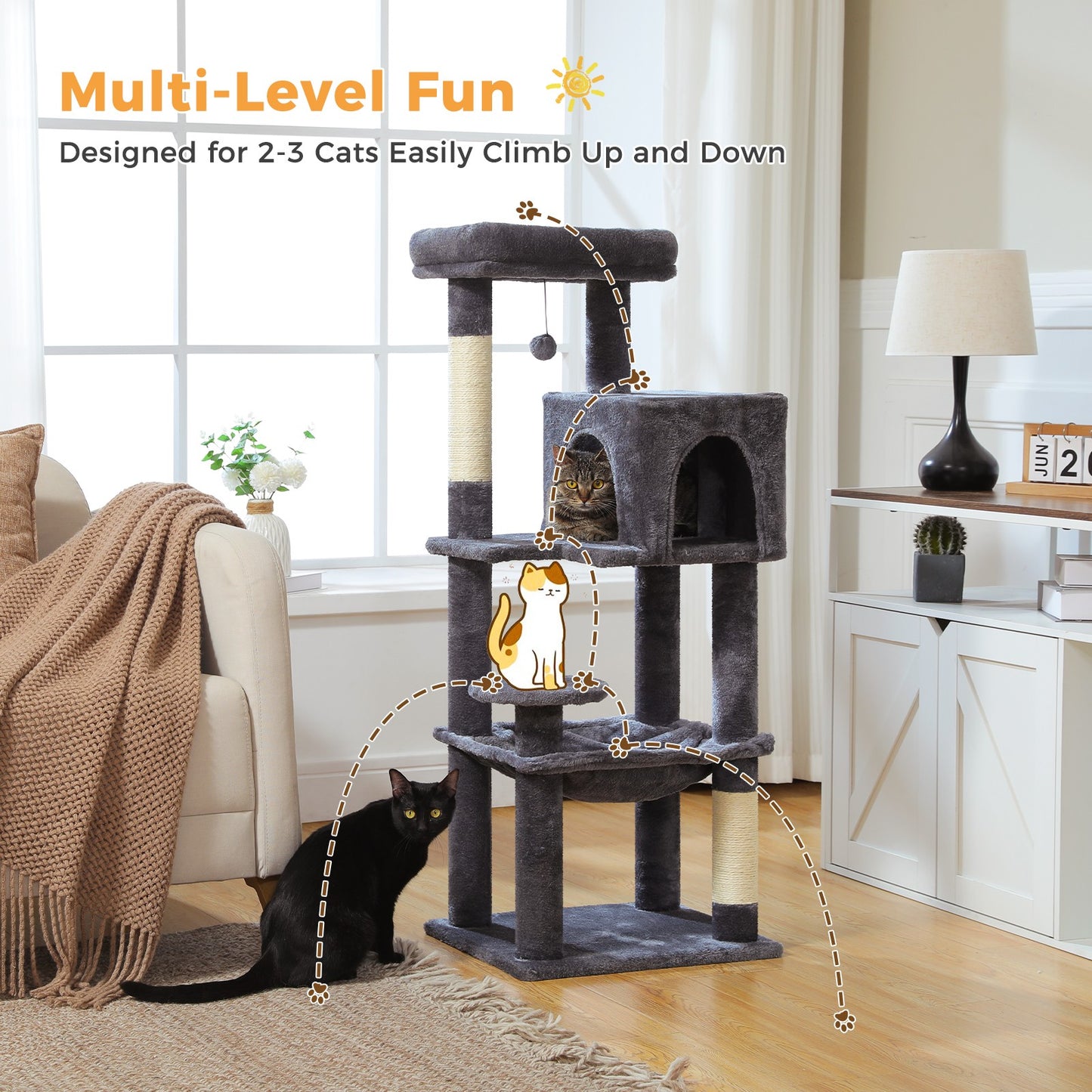 PAWZ Road Cat Tree Tower Scratching Post Scratcher Cat Condo House Bed Furniture