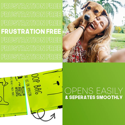 100% Certified Home Compostable Dog Poop Bags - 10% to Charity - ASTM D6400 & EN 13432 Compliant - 240 X Plant Based Compostable Poop Bags (16 Rolls)