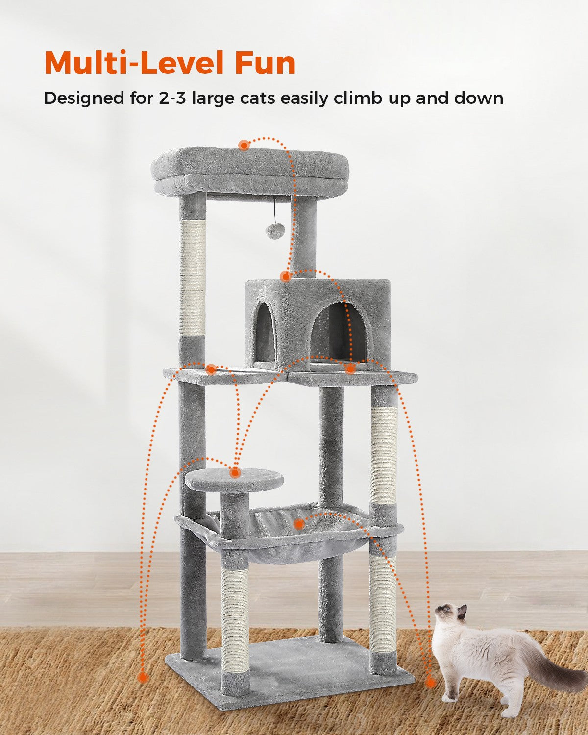 PAWZ Road Cat Tree Tower Scratching Post Scratcher Cat Condo House Bed Furniture