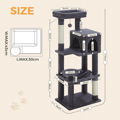 PAWZ Road Cat Tree Tower Scratching Post Scratcher Cat Condo House Bed Furniture