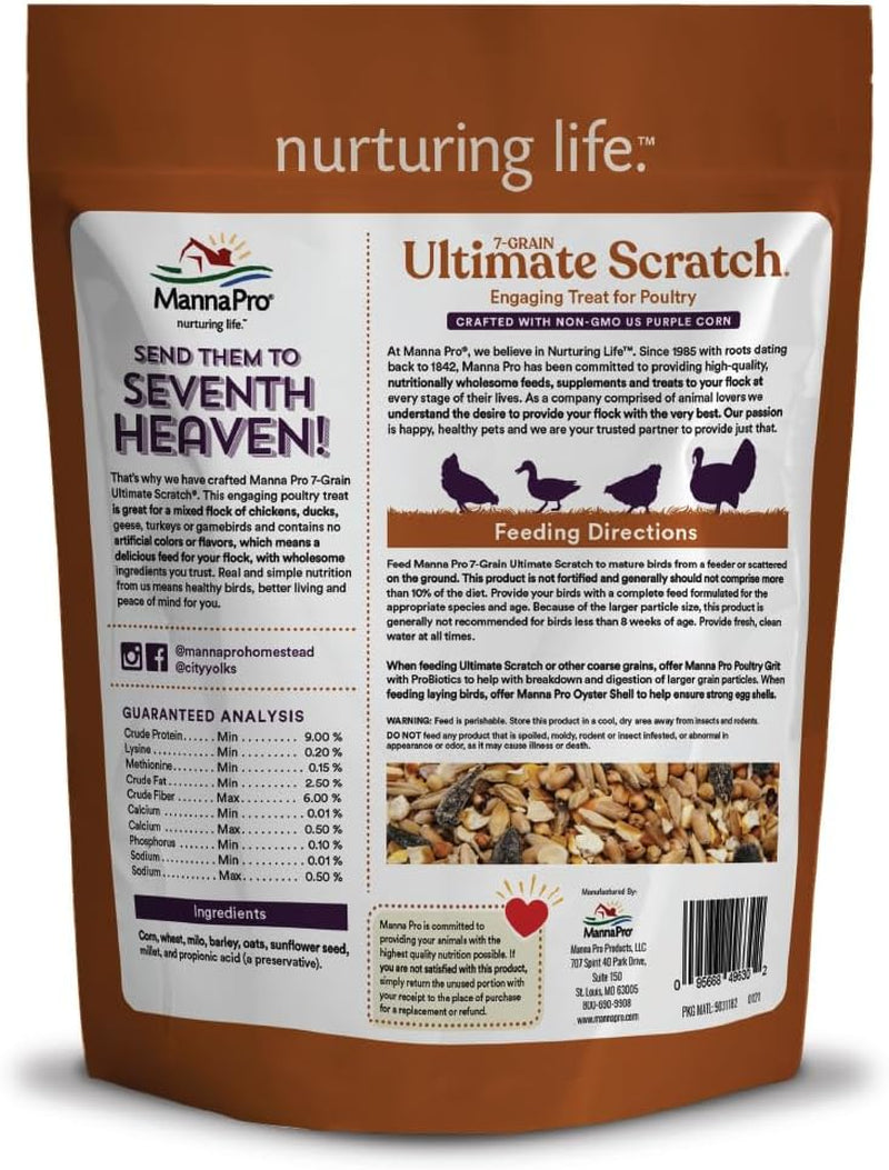 7-Grain Ultimate Chicken Scratch | Scratch Grain Treat for Chickens and Other Birds | Non-Gmo Natural Ingredients | 10 Pounds