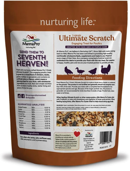 7-Grain Ultimate Chicken Scratch | Scratch Grain Treat for Chickens and Other Birds | Non-Gmo Natural Ingredients | 10 Pounds
