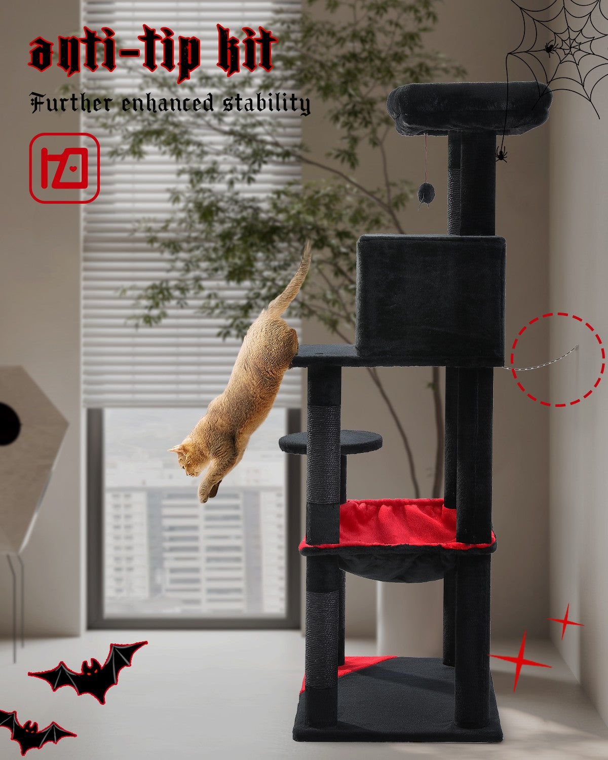 PAWZ Road Cat Tree Tower Scratching Post Scratcher Cat Condo House Bed Furniture