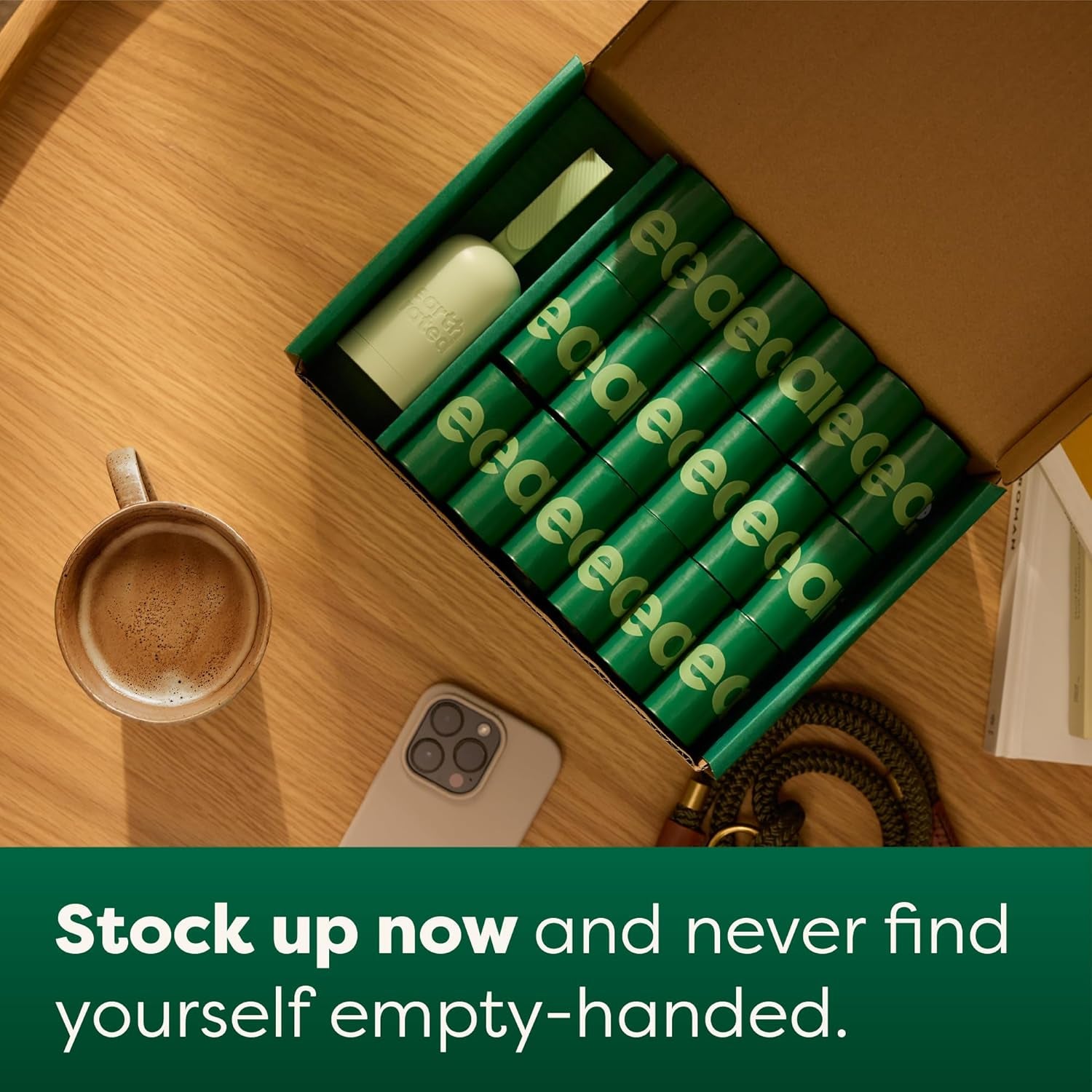 Dog Poo Bags, 900 Extra Thick and Strong Biodegradable Poo Bags for Dogs, Guaranteed Leak-Proof, Lavender-Scented, 60 Rolls, 15 Doggy Bags per Roll, Includes 2 Dispensers for Dog Leads