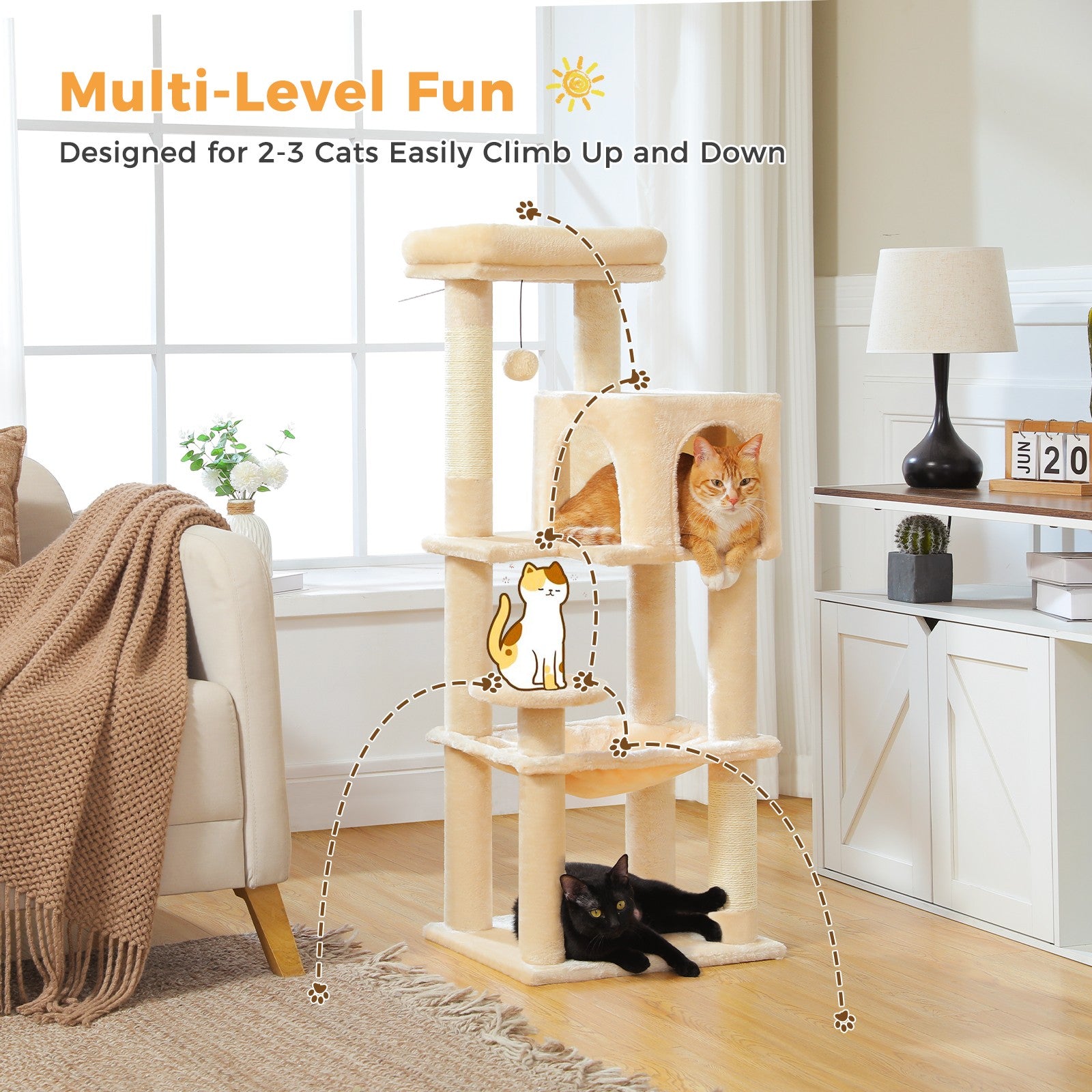 PAWZ Road Cat Tree Tower Scratching Post Scratcher Cat Condo House Bed Furniture