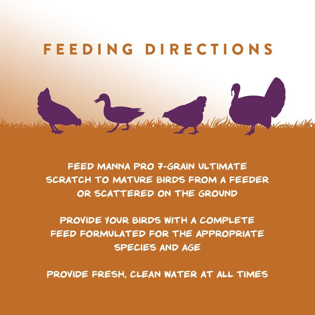 7-Grain Ultimate Chicken Scratch | Scratch Grain Treat for Chickens and Other Birds | Non-Gmo Natural Ingredients | 10 Pounds