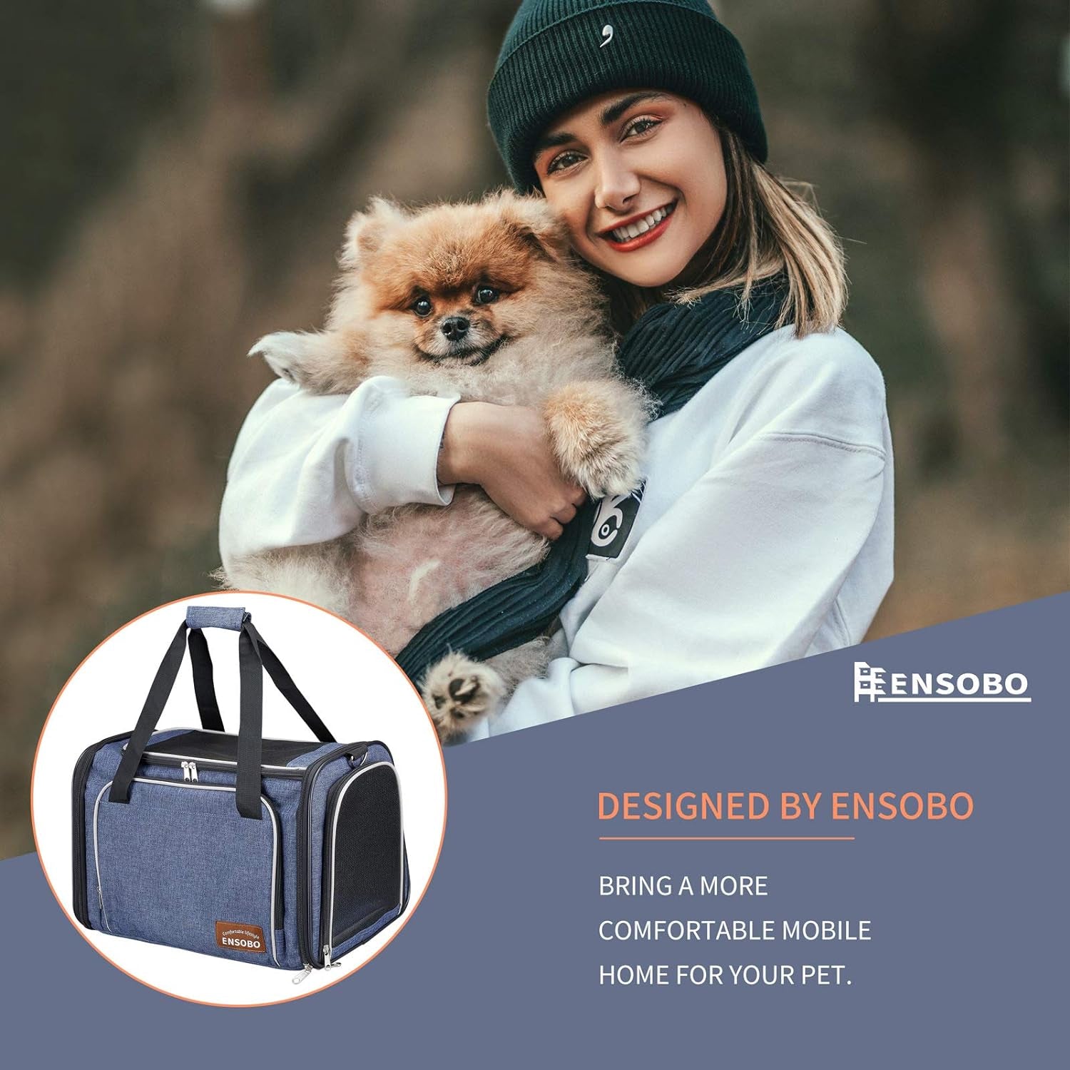 Cat Transport Bag, Foldable Dog Carrier Bag, Cat Carrier Bag, Pet Carrier, Travel Carrier with Soft Mattress for Transport by Train/Car/Plane