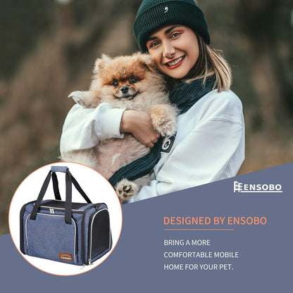 Cat Transport Bag, Foldable Dog Carrier Bag, Cat Carrier Bag, Pet Carrier, Travel Carrier with Soft Mattress for Transport by Train/Car/Plane