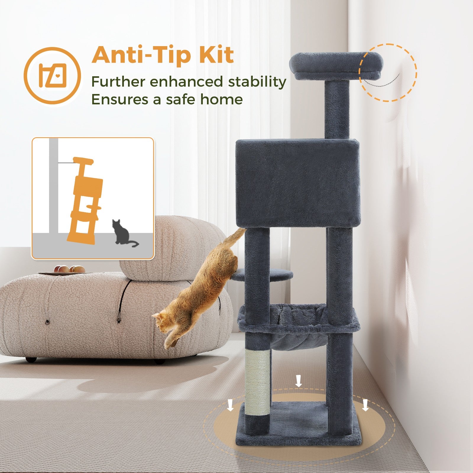 PAWZ Road Cat Tree Tower Scratching Post Scratcher Cat Condo House Bed Furniture