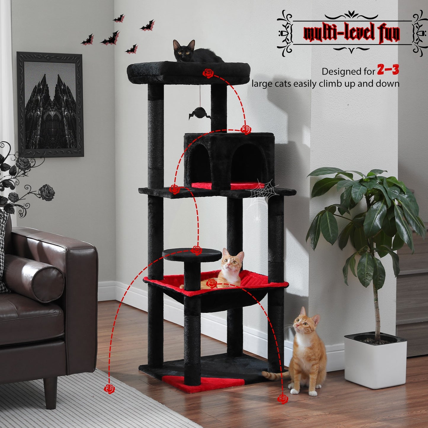 PAWZ Road Cat Tree Tower Scratching Post Scratcher Cat Condo House Bed Furniture