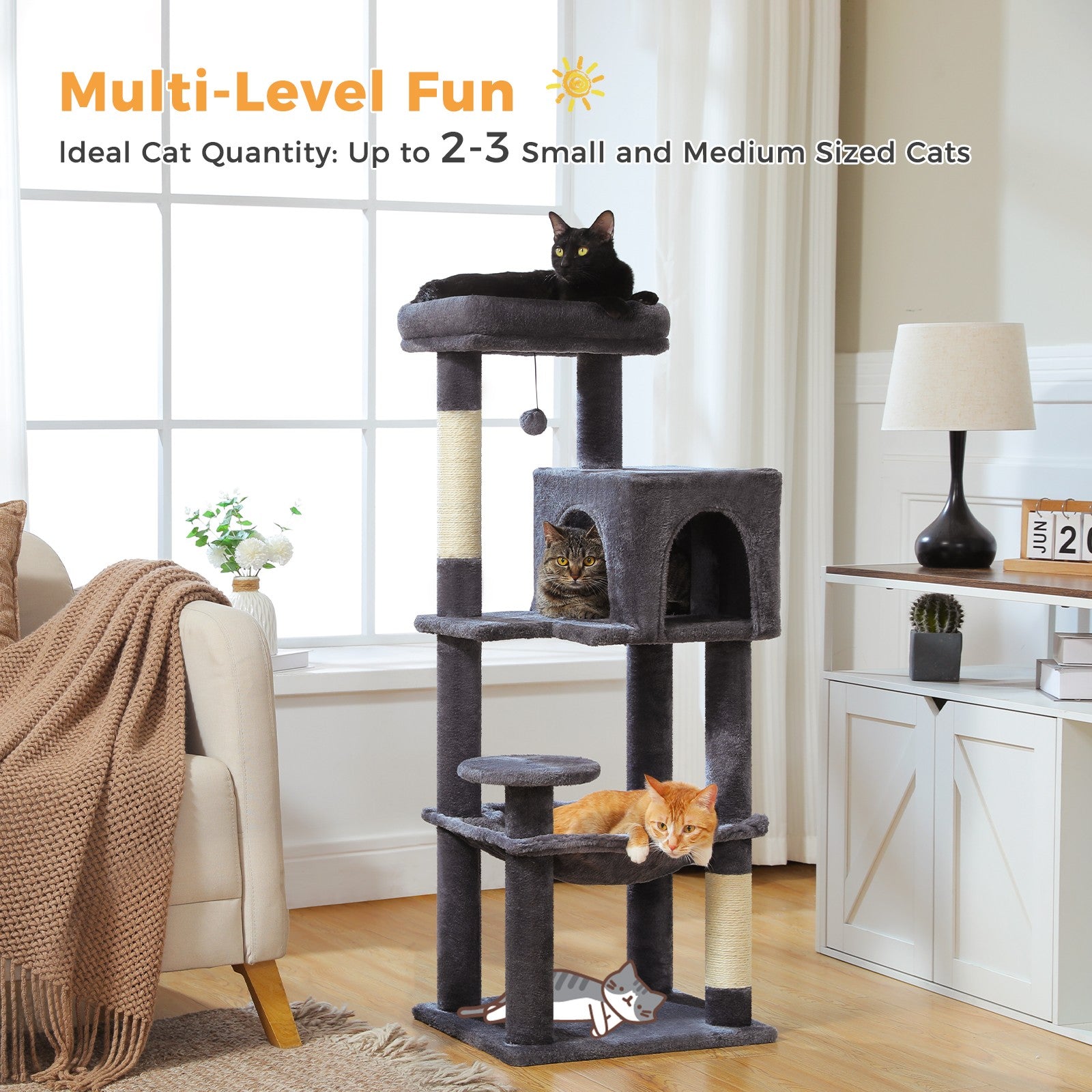 PAWZ Road Cat Tree Tower Scratching Post Scratcher Cat Condo House Bed Furniture