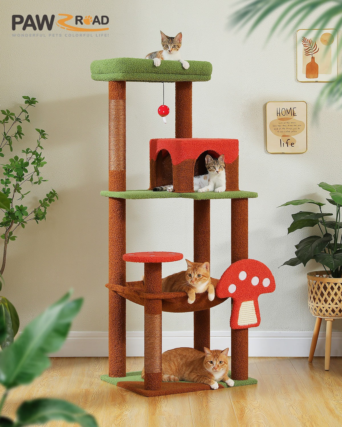 PAWZ Road Cat Tree Tower Scratching Post Scratcher Cat Condo House Bed Furniture