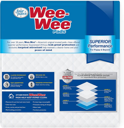 Wee-Wee Puppy Training Pee Pads 30-Count 22" X 23" Standard Size Pads for Dogs