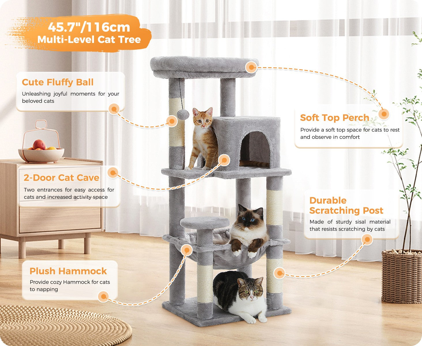 PAWZ Road Cat Tree Tower Scratching Post Scratcher Cat Condo House Bed Furniture