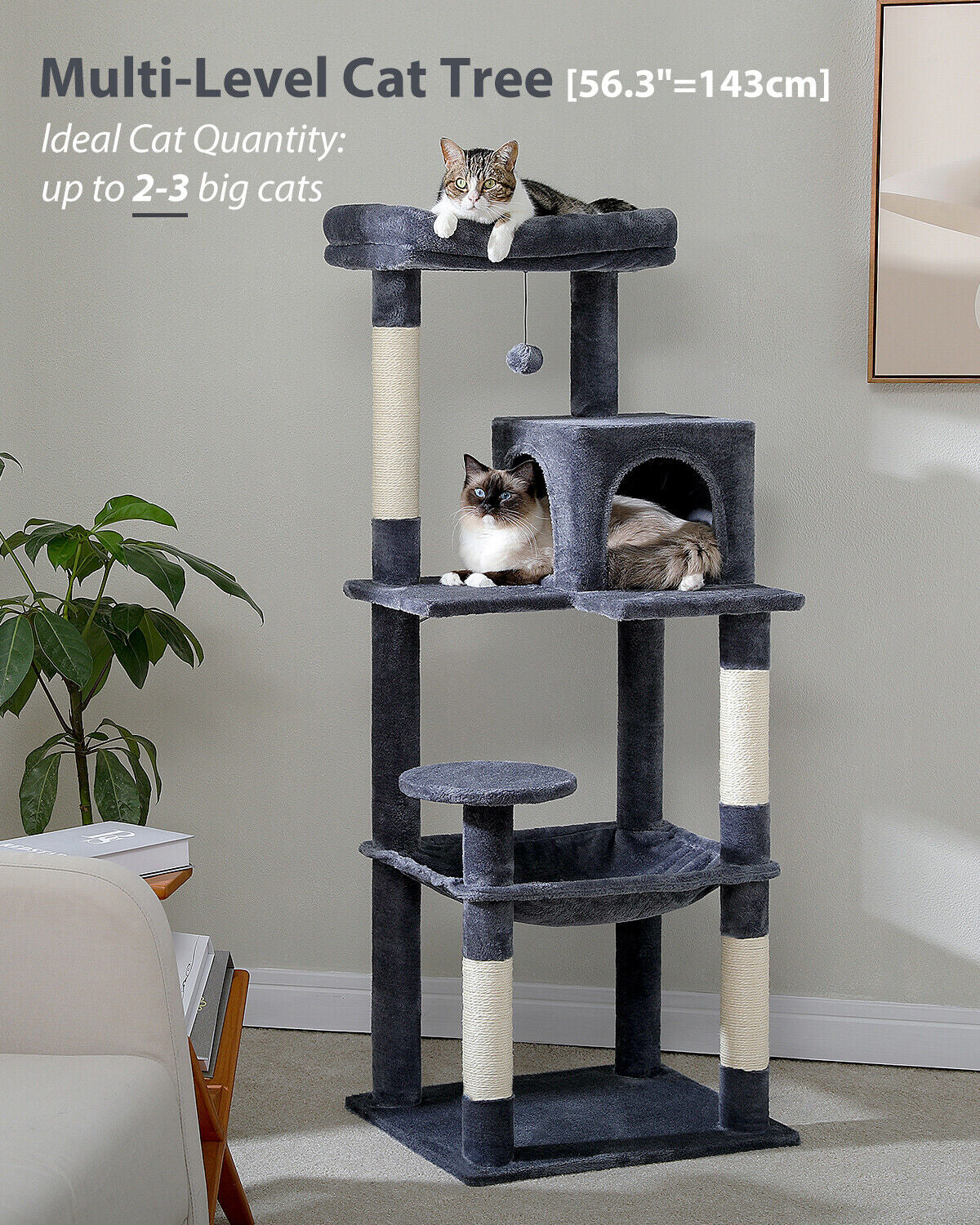 PAWZ Road Cat Tree Tower Scratching Post Scratcher Cat Condo House Bed Furniture