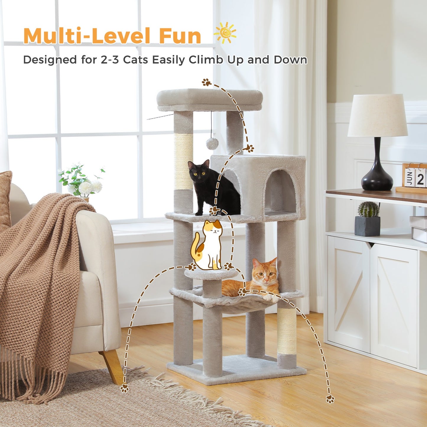 PAWZ Road Cat Tree Tower Scratching Post Scratcher Cat Condo House Bed Furniture