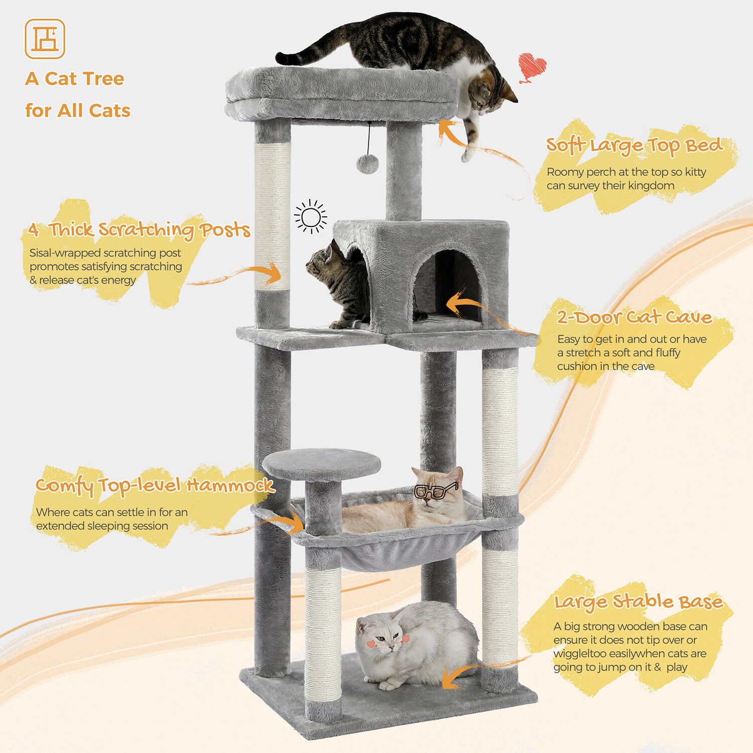 PAWZ Road Cat Tree Tower Scratching Post Scratcher Cat Condo House Bed Furniture